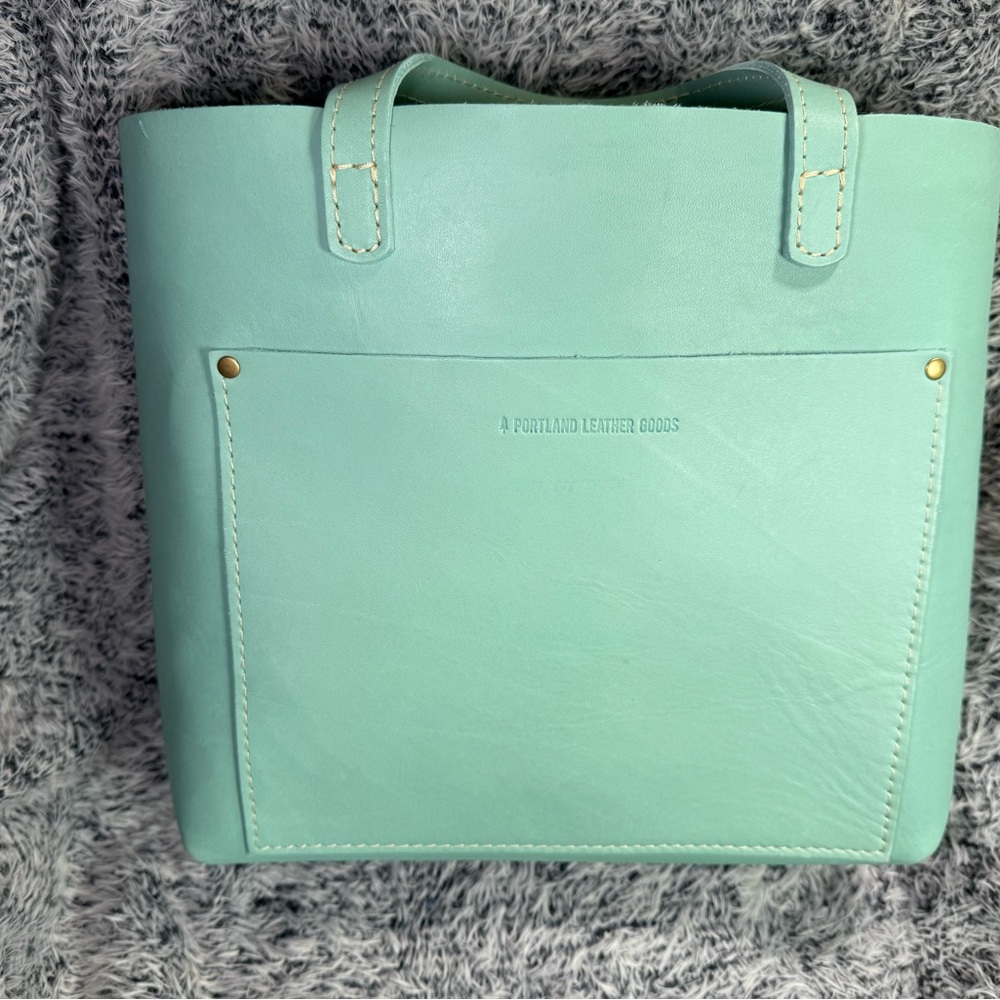Portland Leather MINT Classic Medium Crossbody Tote *Retired Color*